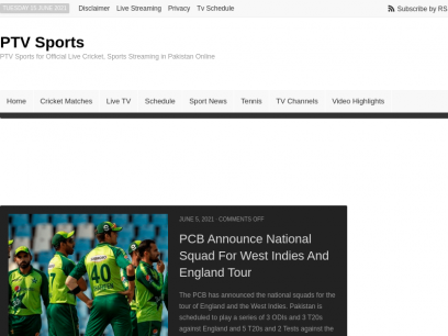 PTV Sports Live Cricket Match Streaming Video Highlights Pakistan