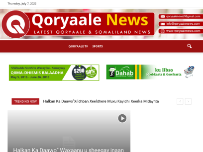 Qoryaale News | Qoryaale News
