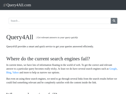 Query4All | Get relevant answers to your query quickly