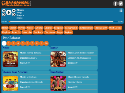 Raagangal - Quality Tamil Audio Songs Online