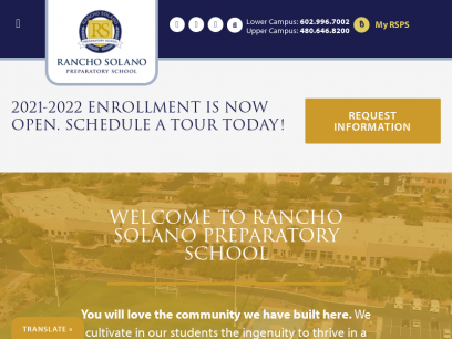 Home &bull; Rancho Solano Preparatory School