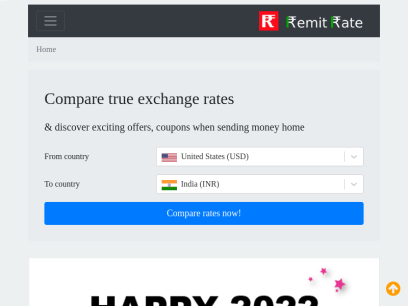 Compare live exchange rates to send money to India, Philippines, Mexico, Brazil &amp; other countries | Offers &amp; Coupons | RemitRate.com