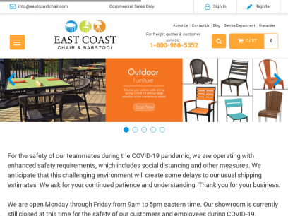 East Coast Chair and Barstool | Restaurant &amp; Bar Furniture