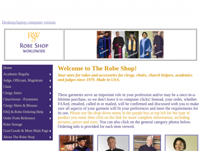 Robes: Choir Robes, Judicial Robes, Clergy Robes, Academic Regalia, Graduation Cap &amp; Gowns, made in USA.