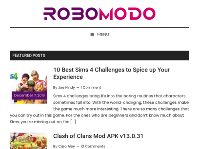 Latest Games APK, Mods, Reviews - RoboModo