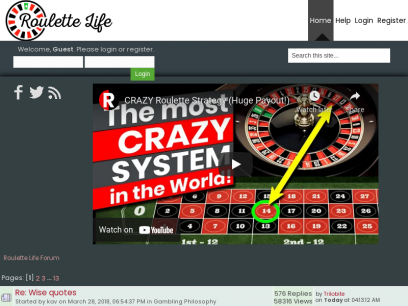 Roulette Life Forum - Systems and Strategy