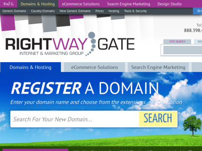 Domain Registration – International Domain Registration - Domain Hosting Service - SEO Shopping Cart Software Services - Search Engine Marketing Services - Design Services at RightWay Gate