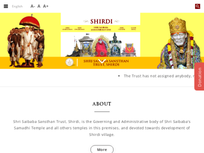 Shri Saibaba Sansthan Trust, Shirdi, Ahmednagar, Maharashtra