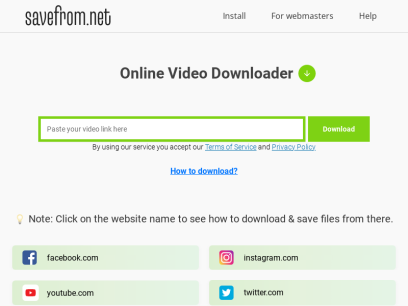 Online video downloader - Download videos and music for free