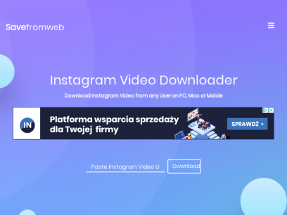 Instagram Video Downloader - Download Instagram Video Online Free
