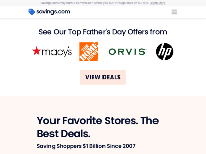 Free Online Coupons, Coupon Codes &amp; Deals at Savings.com