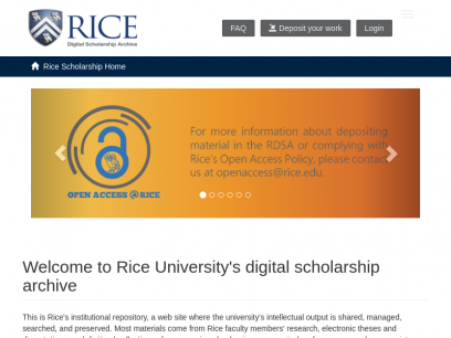 Rice Scholarship Home