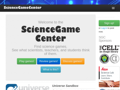 Video games that teach science | The Science Game Center
