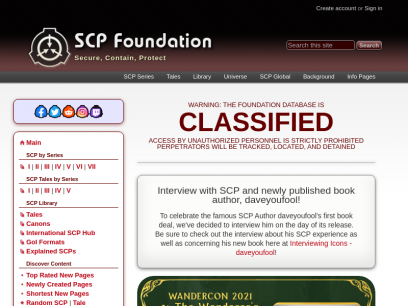 Front Page - SCP Foundation