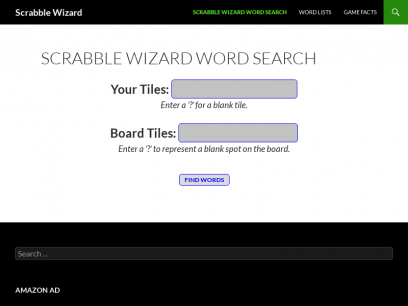 Scrabble Wizard | The best word finder for Scrabble and Words-With-Friends games.