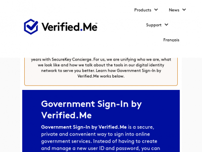 Government Sign-In by Verified.Me | Verified.Me