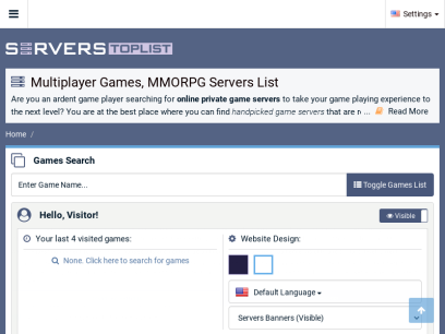 Multiplayer Games, MMORPG Servers TOP, Monitoring &amp; Banners