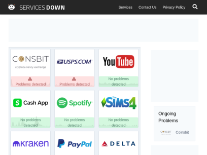     ServicesDown.com - Live Status and Outage Reports of your mostly used services.
