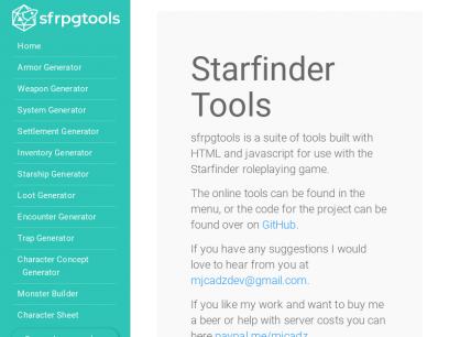 Starfinder Tools