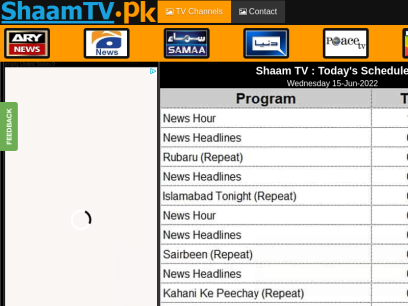 Shaam TV Live ShaamTV.com Online
