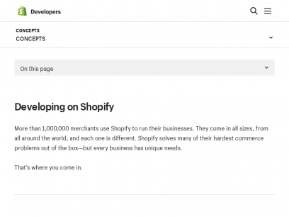Developing on Shopify
