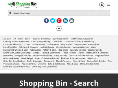 
        Search
 | Shopping Bin - Search eBay Faster
  