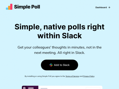 Simple Poll for Slack