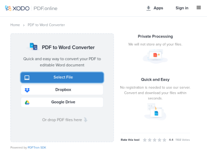 Convert PDF to Word - SimplyPDF