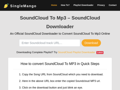 SoundCloud To Mp3 - SoundCloud Downloader