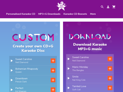 
	Karaoke CD+G Disc | MP3+G Downloads | Sing to the World
