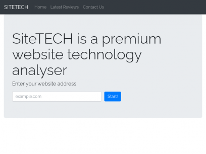 SiteTech.tips is a free Website Technology analyser