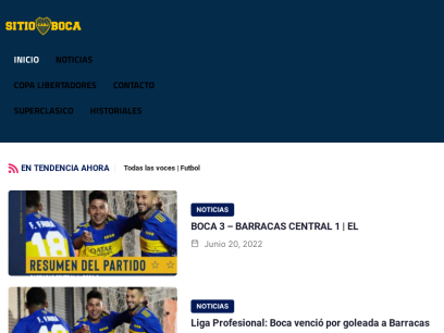 SITIO BOCA - Noticias actualizadas: traspasos, historial e información del Club Atlético Boca Juniors | SITIO BOCA