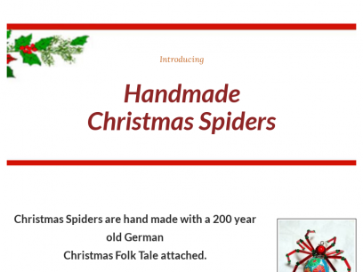 SJB PRODUCTIONS - Hand Made Christmas Spiders