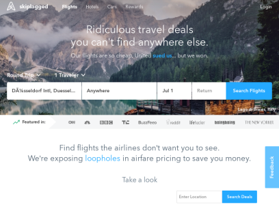 Skiplagged: The smart way to find cheap flights.