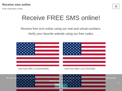 Receive sms online - Get your free verification code here!