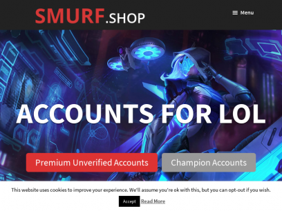 smurf.shop | Buy LoL Accounts for cheap prices | instant delivery