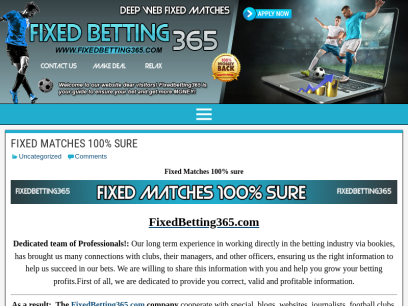 Matches register for how to fixed FIXED MATCHES