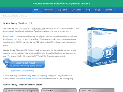 Socks Proxy Checker - check and download socks proxy easily