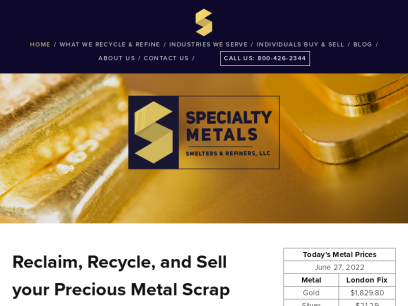 Reclaim, Recycle, and Sell your Precious Metal Scrap