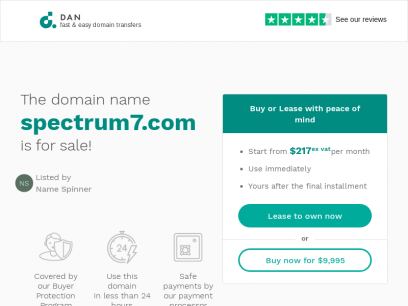 The domain name spectrum7.com is for sale