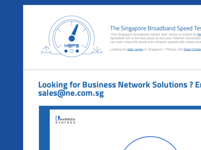 The Singapore Broadband Speed Test