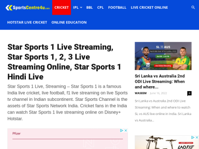 Live Cricket Streaming : Live Cricket TV, Live TV Channel