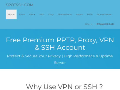 BEST FREE SSH AND VPN SERVICES 2021 - SPOTSSH.COM