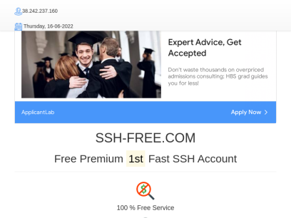 Free Premium 1st Fast SSH Account &#8903; SSH-FREE.COM