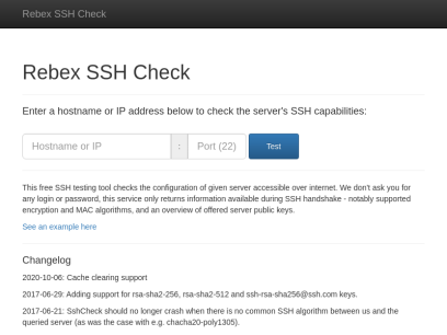 Rebex SSH Check