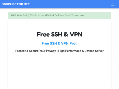 SSHINJECTOR - Free Premium SSH and VPN