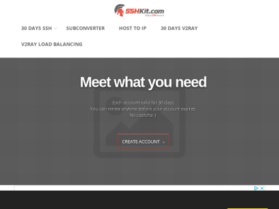 SSHKit.com | 30days SSH and SSH SSL/TLS Account