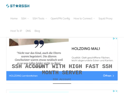 StarSSH.com - SSH Account 1 Month Premium