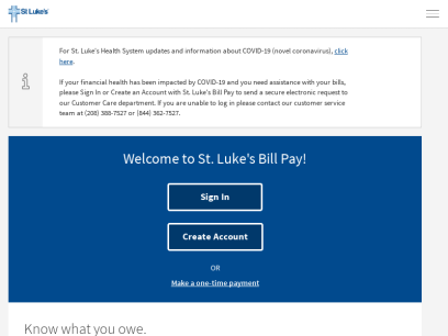 St. Luke&#39;s Bill Pay