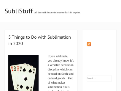 SubliStuff &#8211; All the stuff about sublimation that&#039;s fit to print.